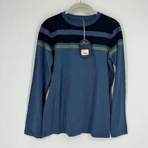 Fat Face shirt boys 12 large L blue long sleeve striped casual school